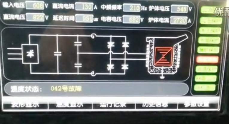 On site video of medium frequency furnace smelting