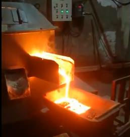 On site video of electric arc furnace smelting